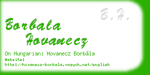 borbala hovanecz business card
